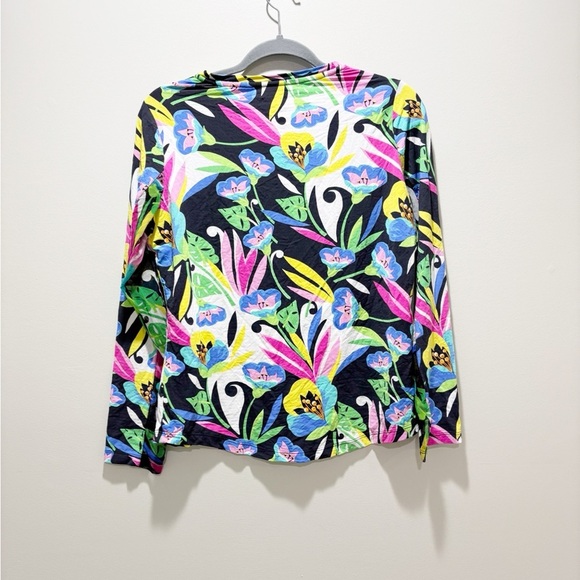 IBKUHL • Women’s Floral Colorful Vibrant Long Sleeve Activewears Top Size Medium - Picture 3 of 6